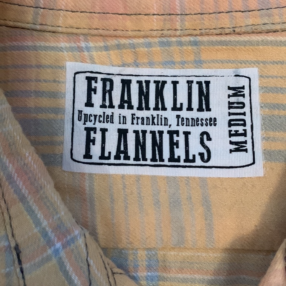 Franklin Flannels Vintage Bleach Splattered Button Down (Blue,Yellow,Red &Green) - Picture 8 of 10